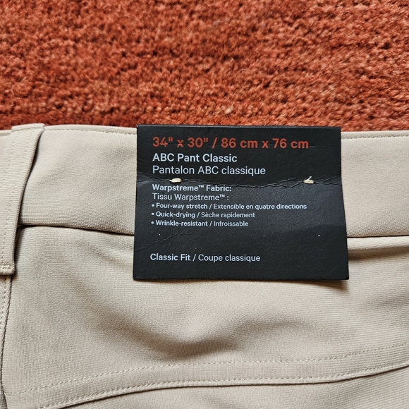 NWT Lululemon Men’s ABC Classic-Fit Trouser 30" Warpstreme Trench Size 34 - Picture 5 of 7